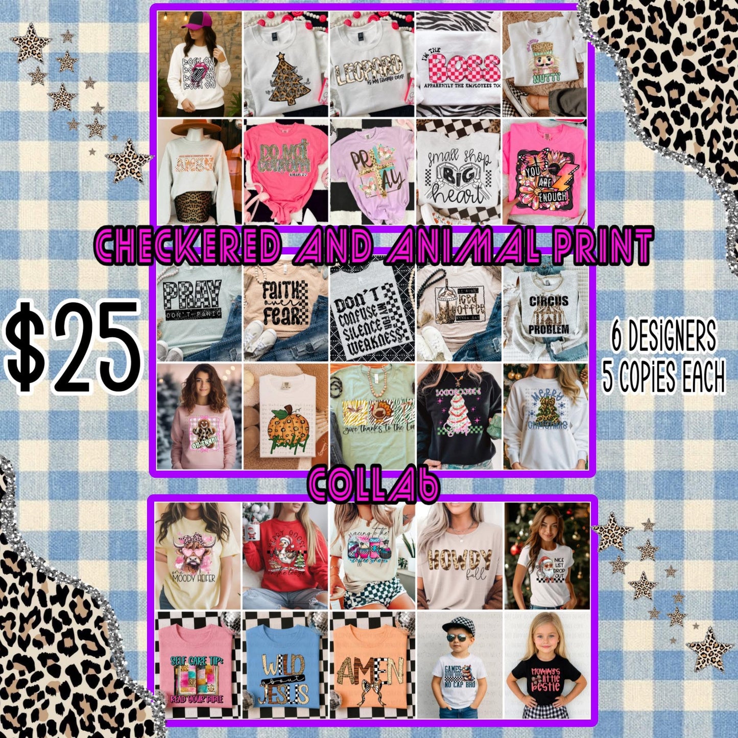 Boss Bar Collab Checkered and Leopard