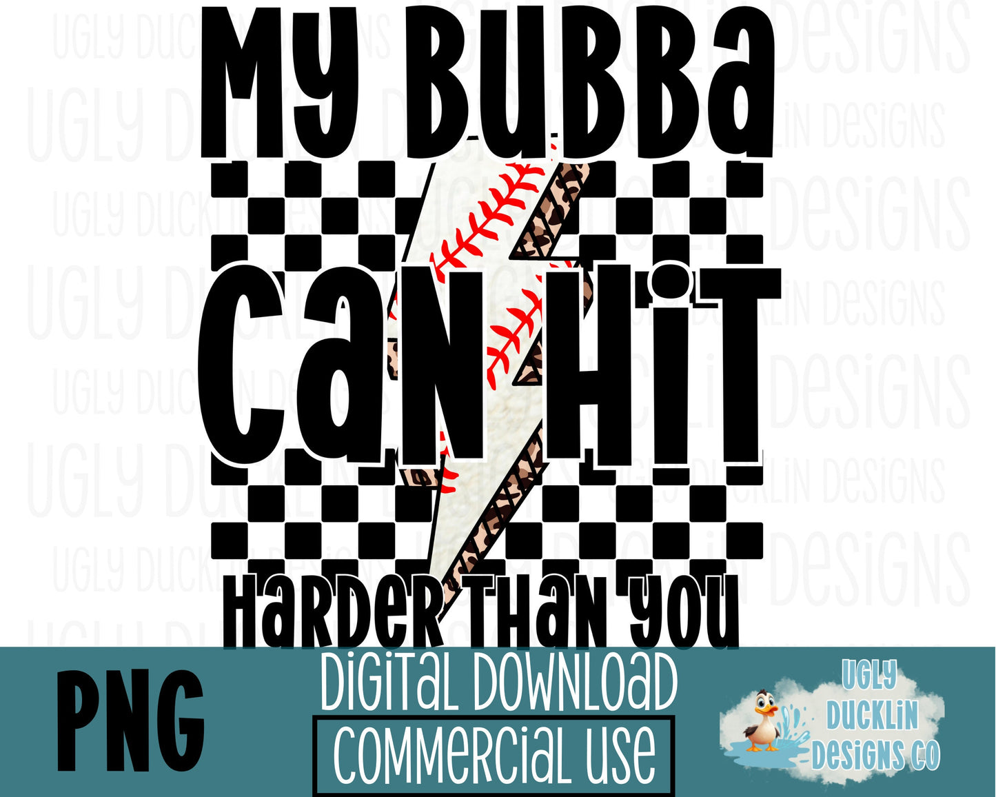 Bubba Baseball PNG Baseball Digital Download Baseball Sister Sublimation