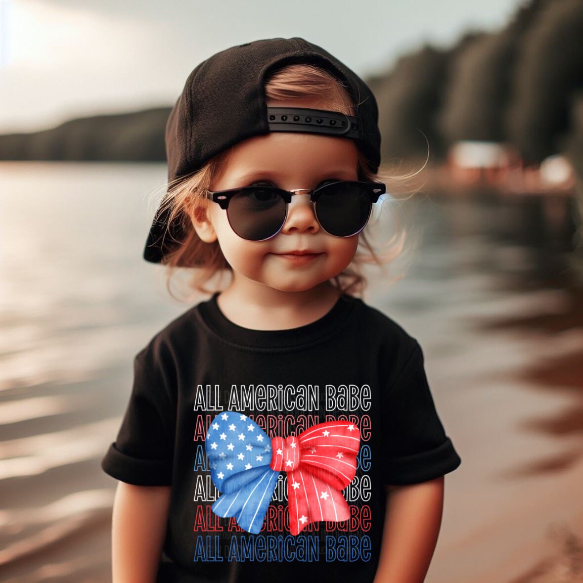 Fourth of July PNG All American Digital Design Red White and Blue Sublimation Design