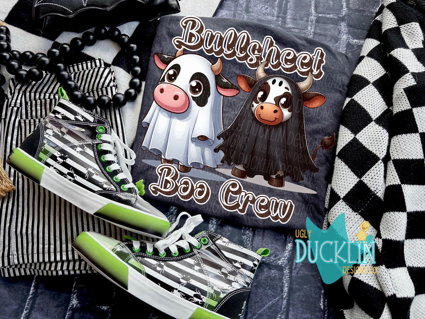 Bullsheet Boo Crew PNG Ghost Digital Design Kids Halloween Sublimation Design