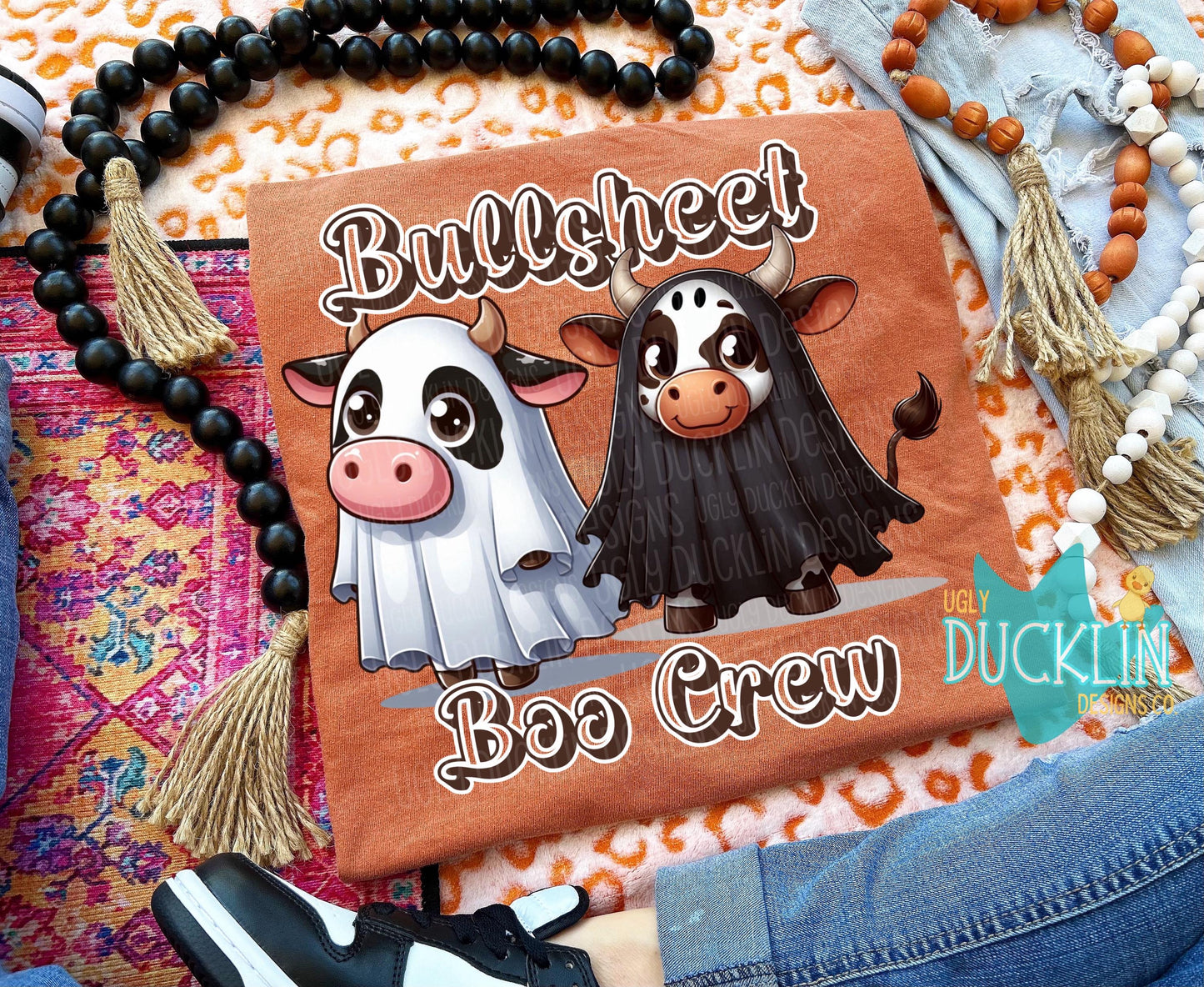 Bullsheet Boo Crew PNG Ghost Digital Design Kids Halloween Sublimation Design