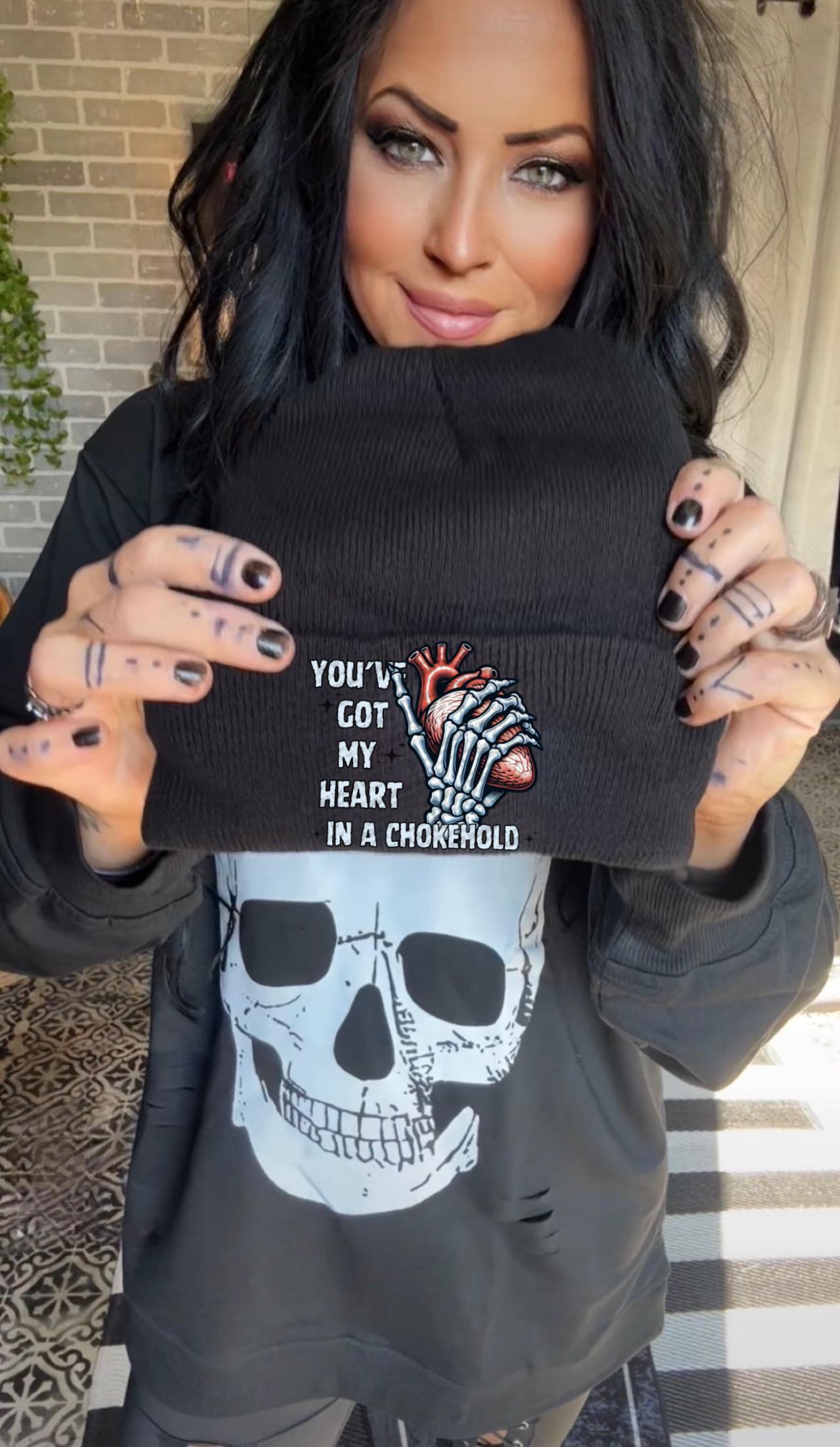 You’ve Got My Heart in a Chokehold PNG Snarky Digital Design Alt Girl Sublimation Design