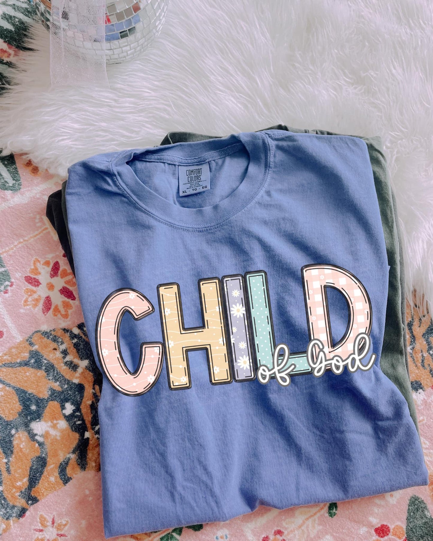 Child of God PNG Floral Digital Design Faith Sublimation Design