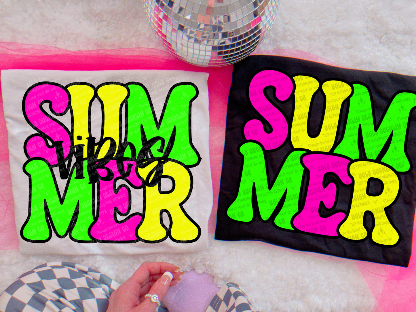 Neon PNG Summer Digital Design Sublimation Design