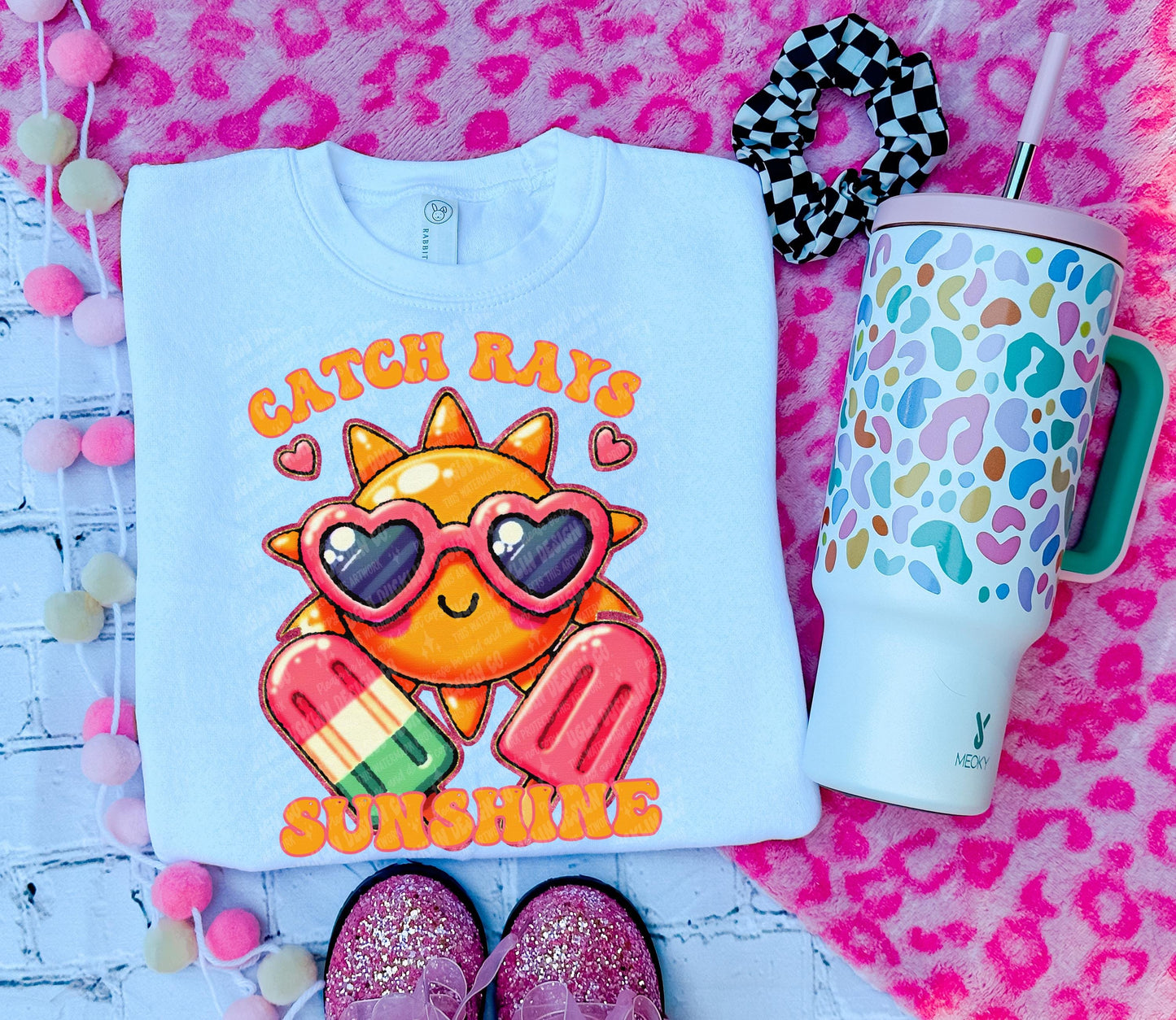Catch Rays PNG Summer Digital Download Kids Sublimation