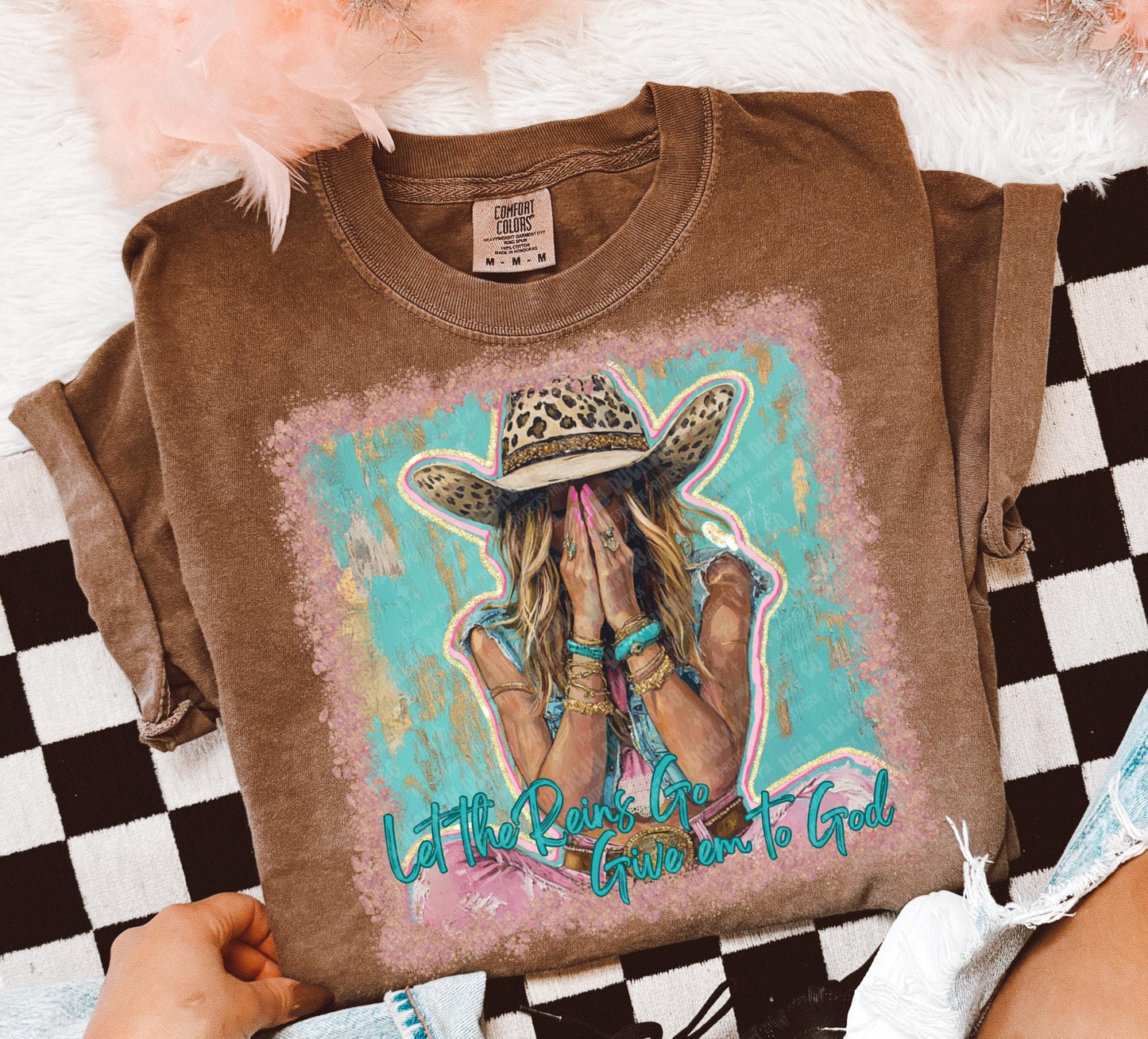 Let the Reins Go PNG Give it to God Digital Design Faith Sublimation Design