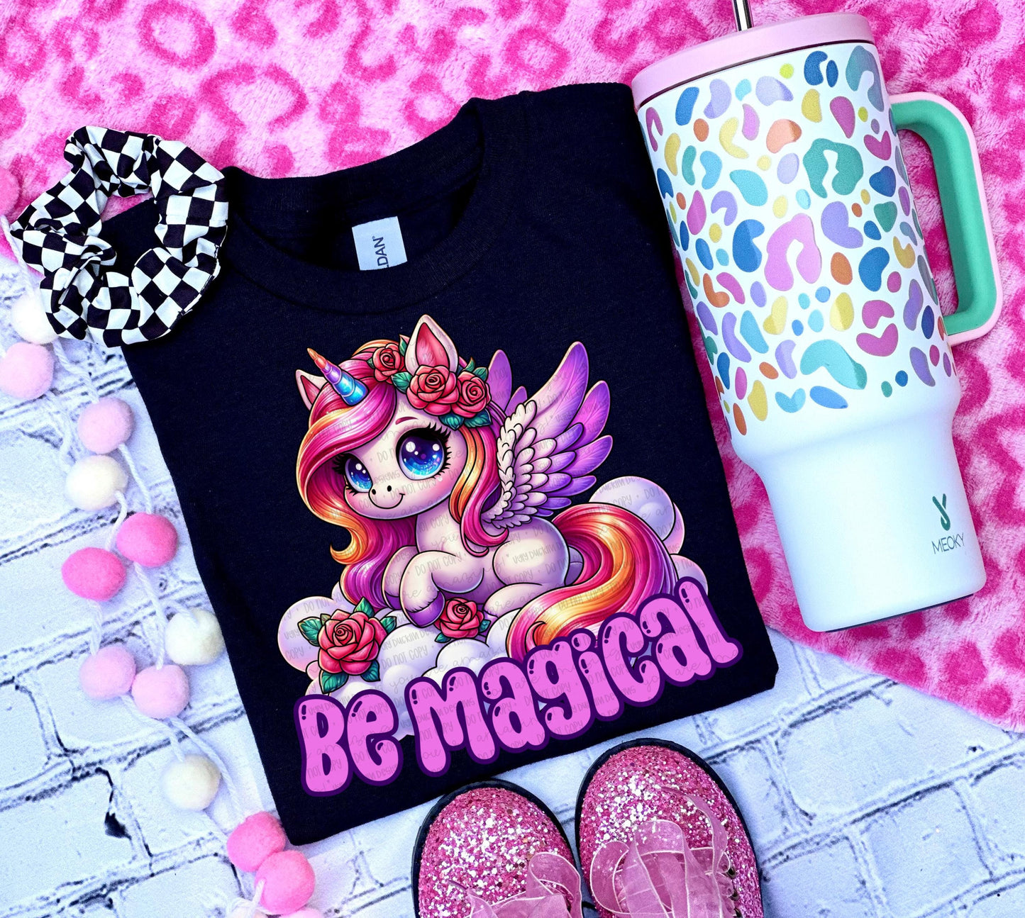 Be Magical PNG Kids Digital Design Unicorn Sublimation Design