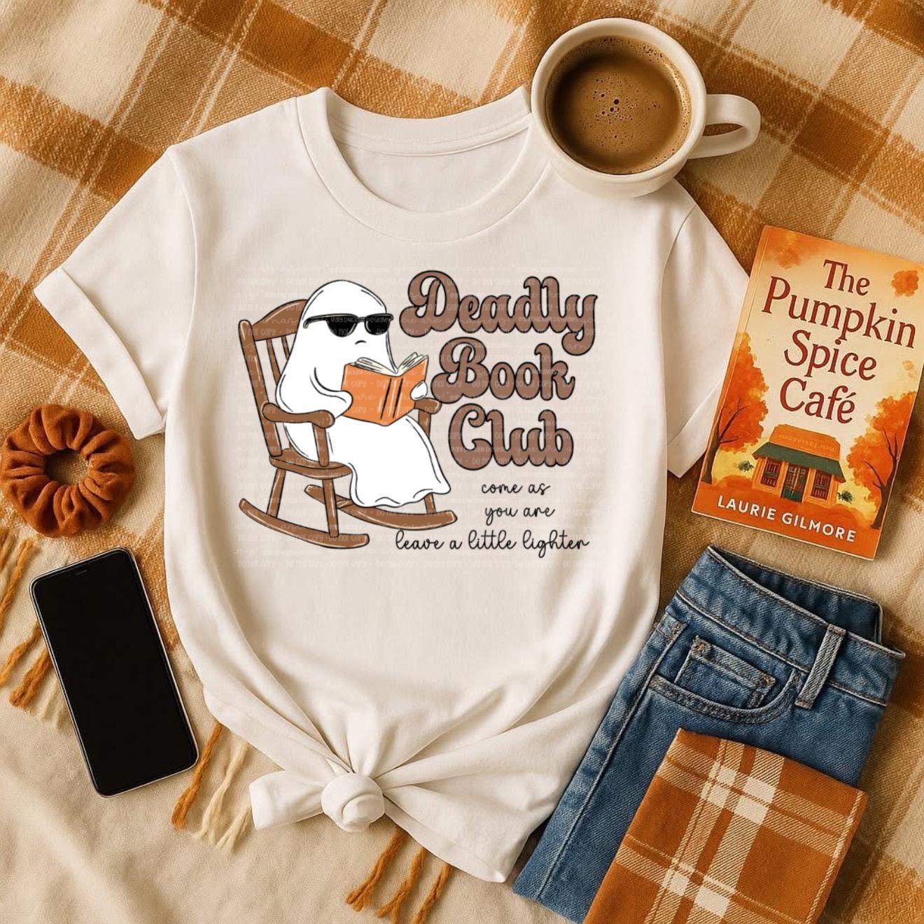Deadly Book Club PNG Bookish Digital Download Ghost Sublimation