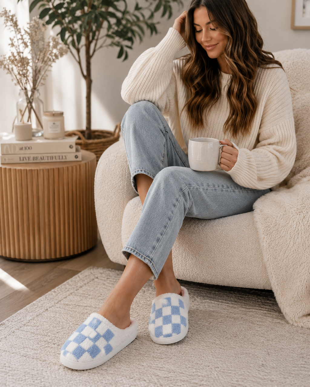PREORDER: Checkered Cozy Slippers 8.24.26 OSYM