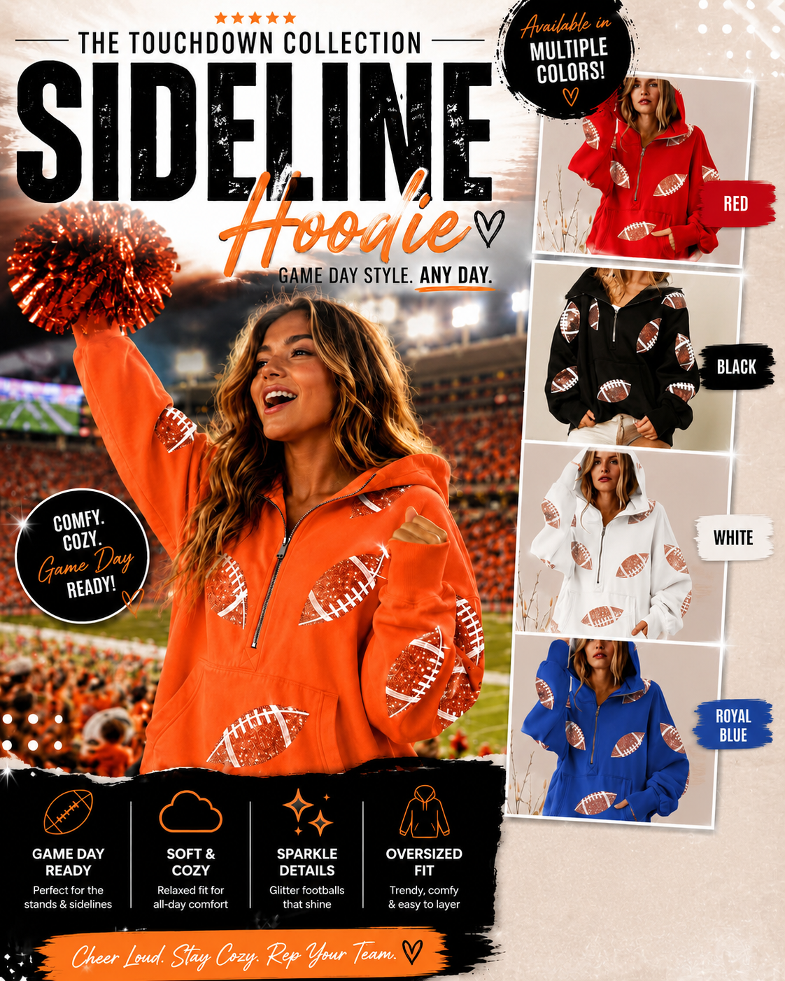 PREORDER: The Touchdown Collection Sideline Hoodie 7.20.26 osym