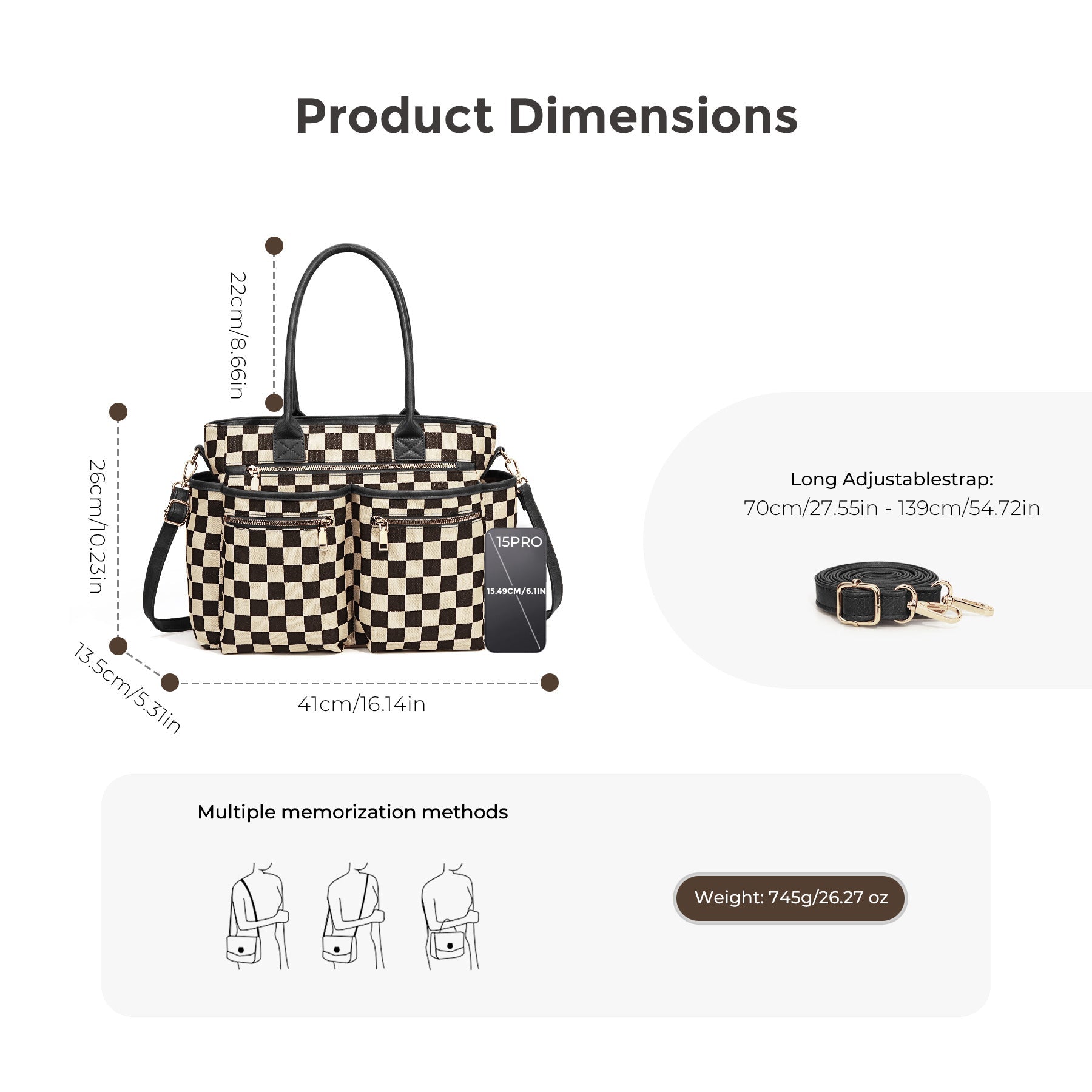 PREORDER: On-The-Go Checkered Organizer Tote RERUN 6.8.26 osym