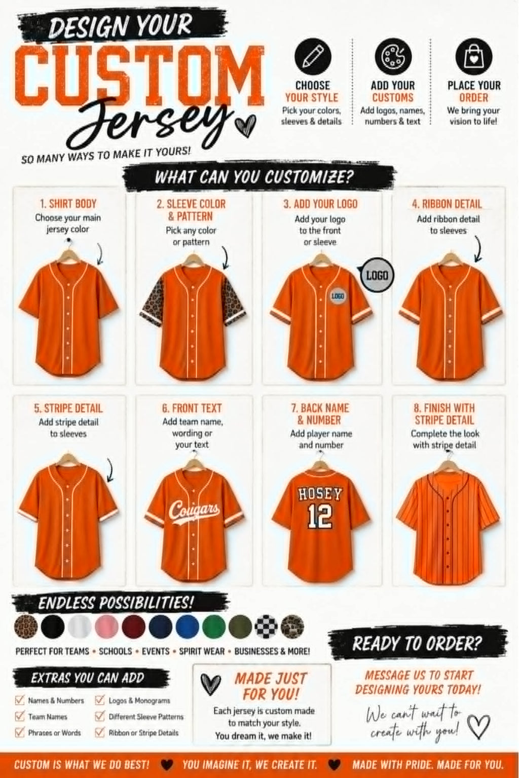 PREORDER: Solid Custom Jersey (Seamless Design Sleeve) 7.13.26
