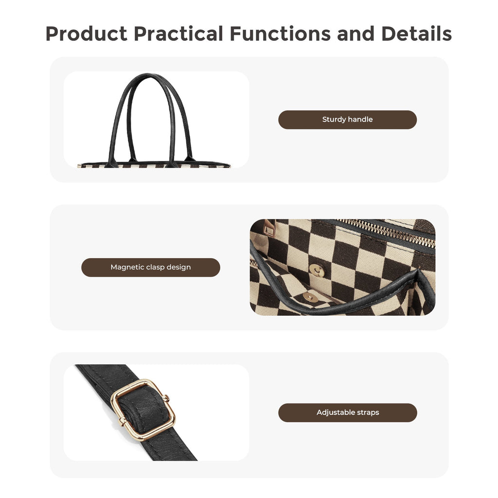 PREORDER: On-The-Go Checkered Organizer Tote RERUN 6.8.26 osym