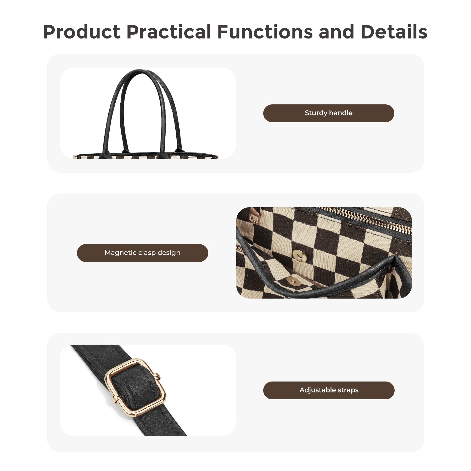 PREORDER: On-The-Go Checkered Organizer Tote RERUN 6.8.26 osym