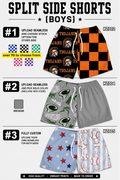 PREORDER: Boys Split Side Shorts (Fully Custom) RERUN 7.20.26