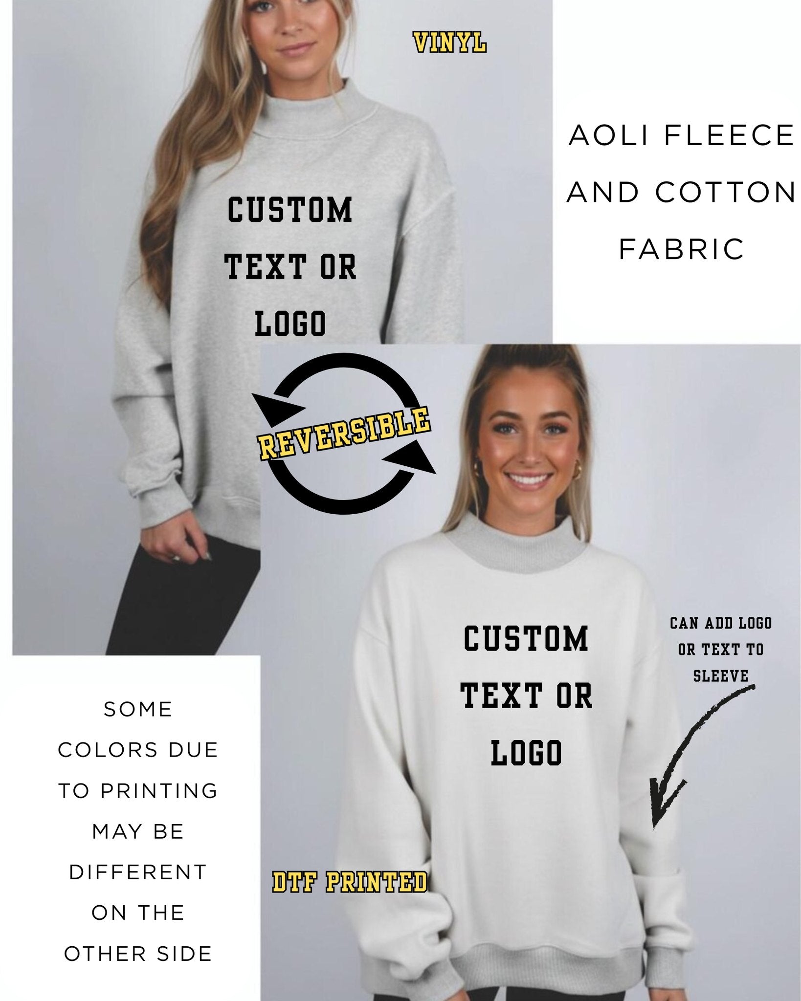 PREORDER: Custom Reversible Mock Neck Sweaters RERUN 7.6.26 osym