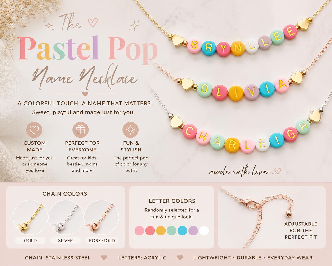 PREORDER: The Pastel Pop Name Necklace 8.3.26