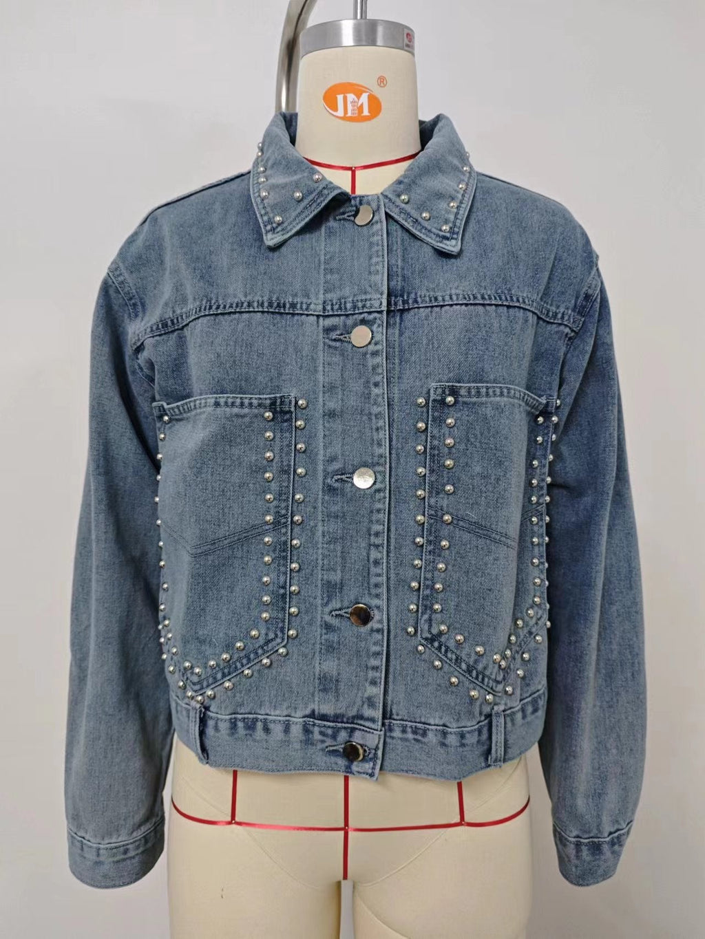 PREORDER: Studded jean jacket  8.3.26
