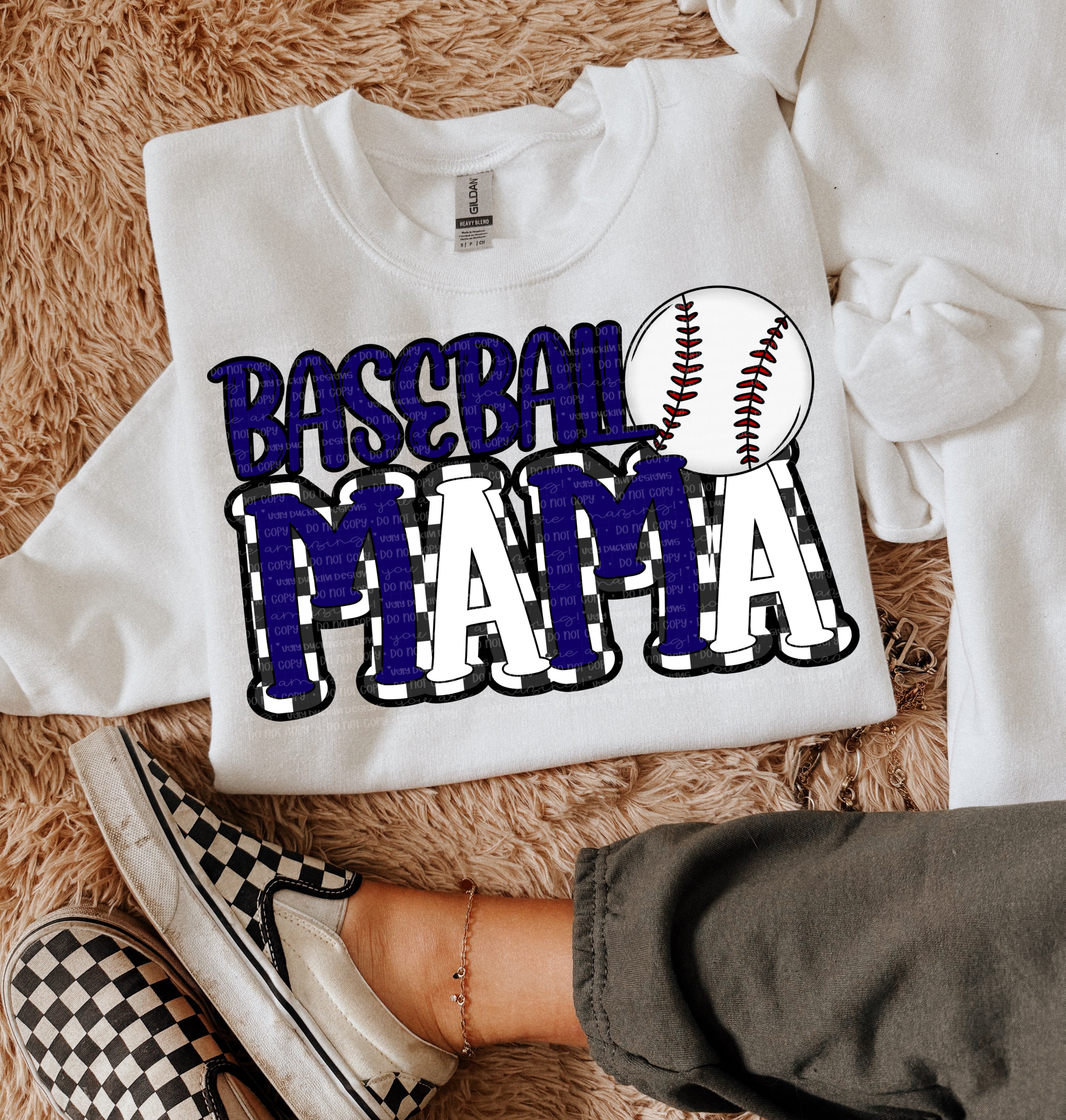 Baseball Mama Navy