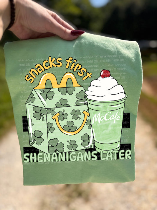 Snacks first shenanigans later