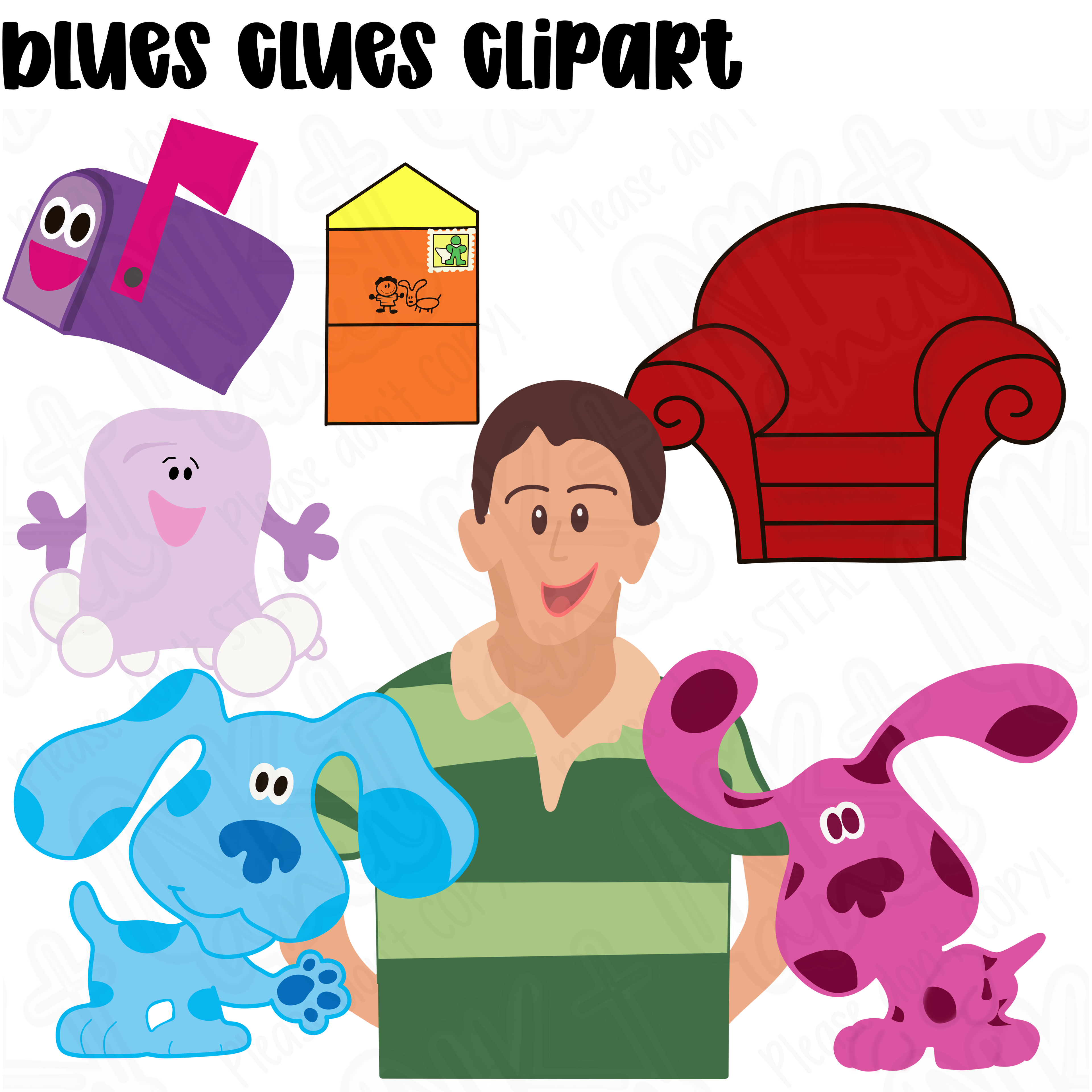 Blue Dog Clipart
