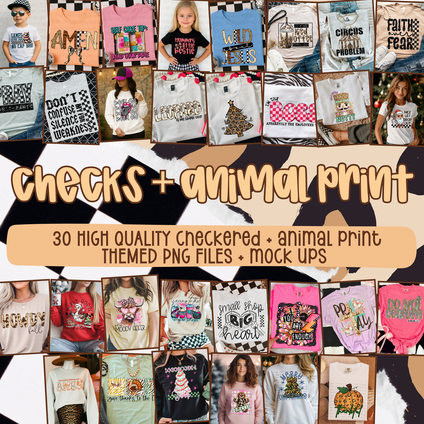 Boss Bar Collab Checkered and Leopard