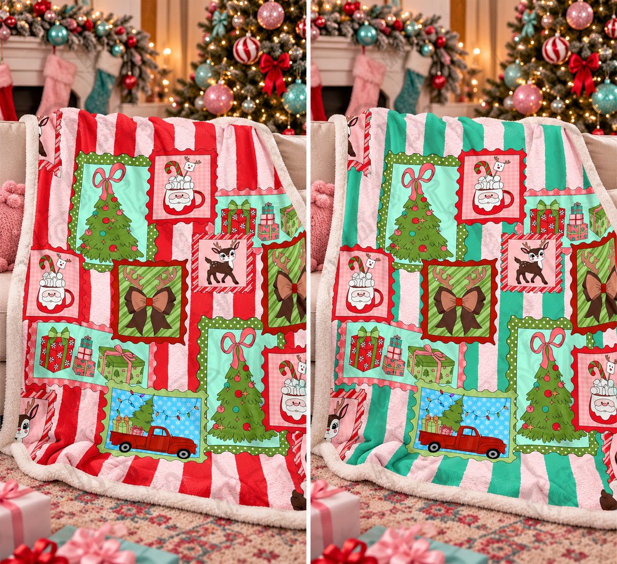 North Pole stamps seamless