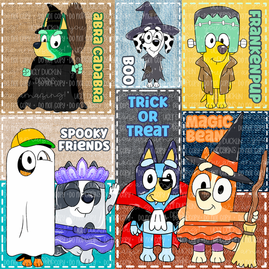 LIMITED Dog Patchwork Seamless Halloween