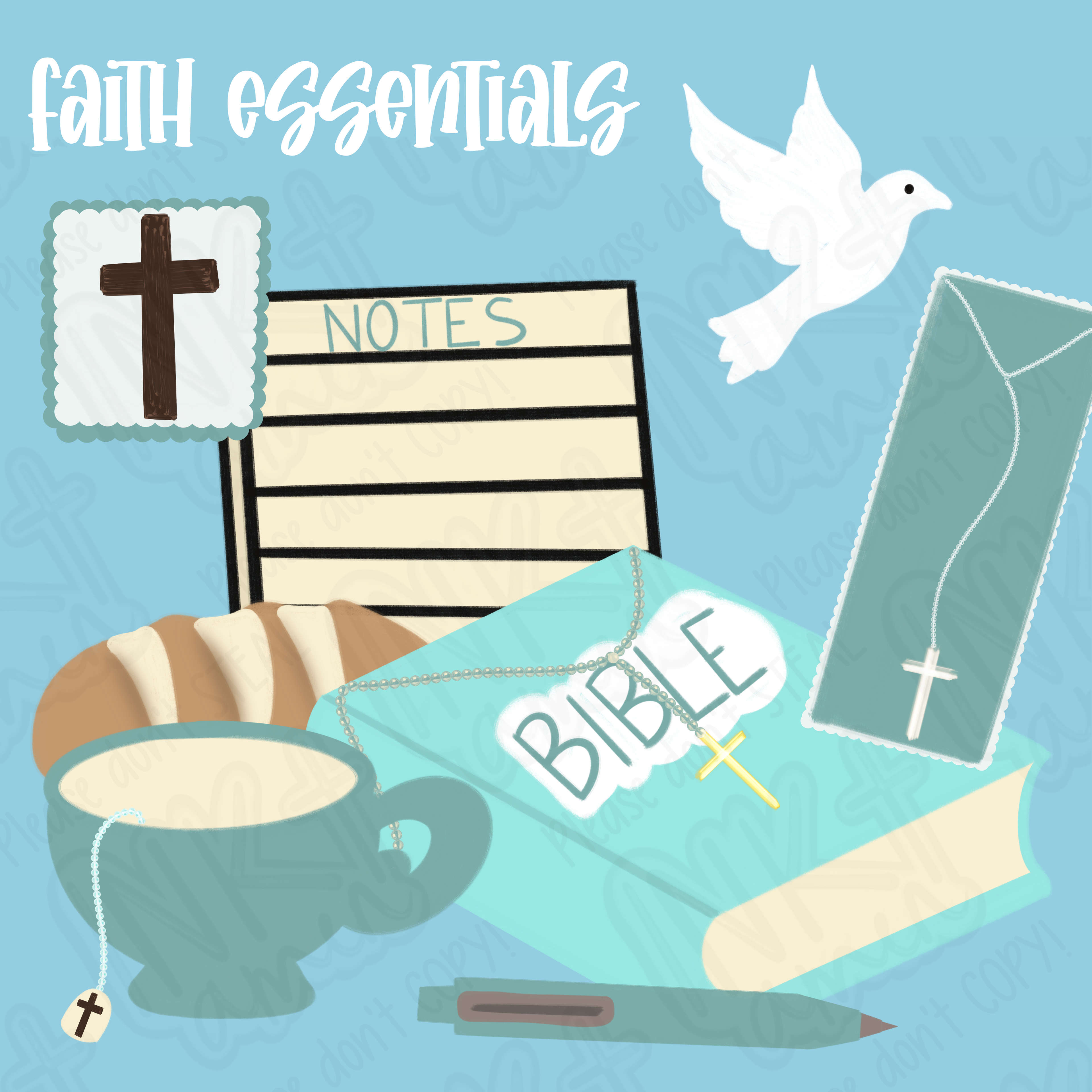 Handdrawn in Faith Clipart Collab