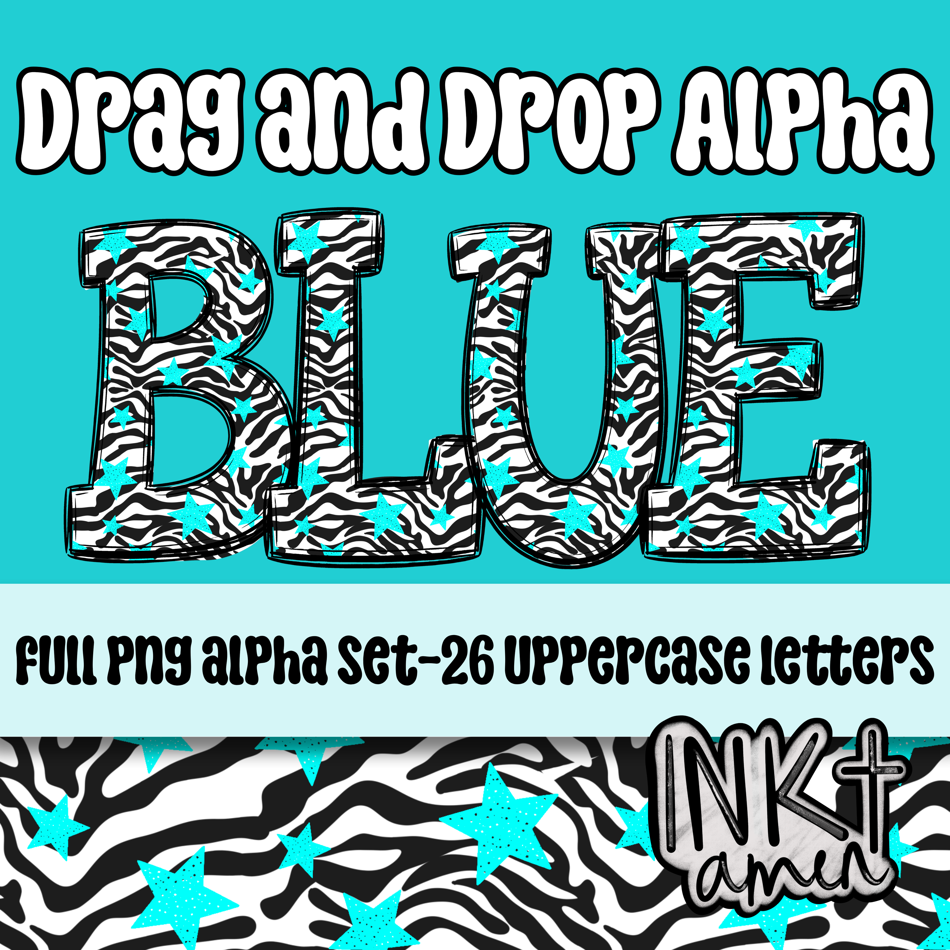Blue Zebra Alpha Set