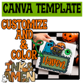 Halloween Name Plate Template