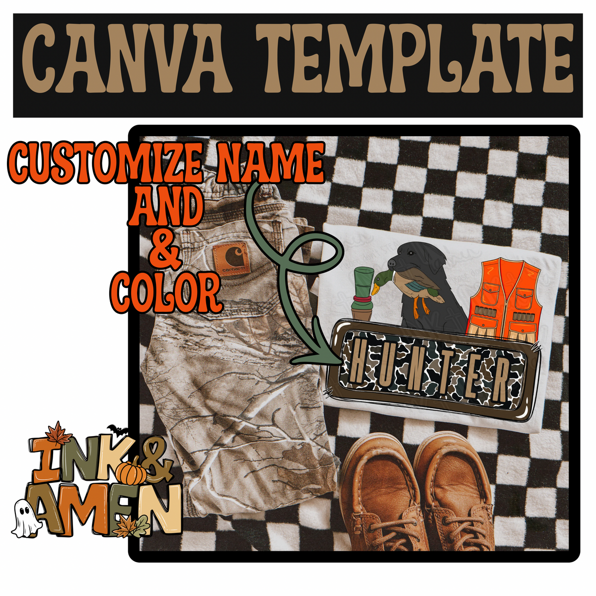 Hunting Name Plate