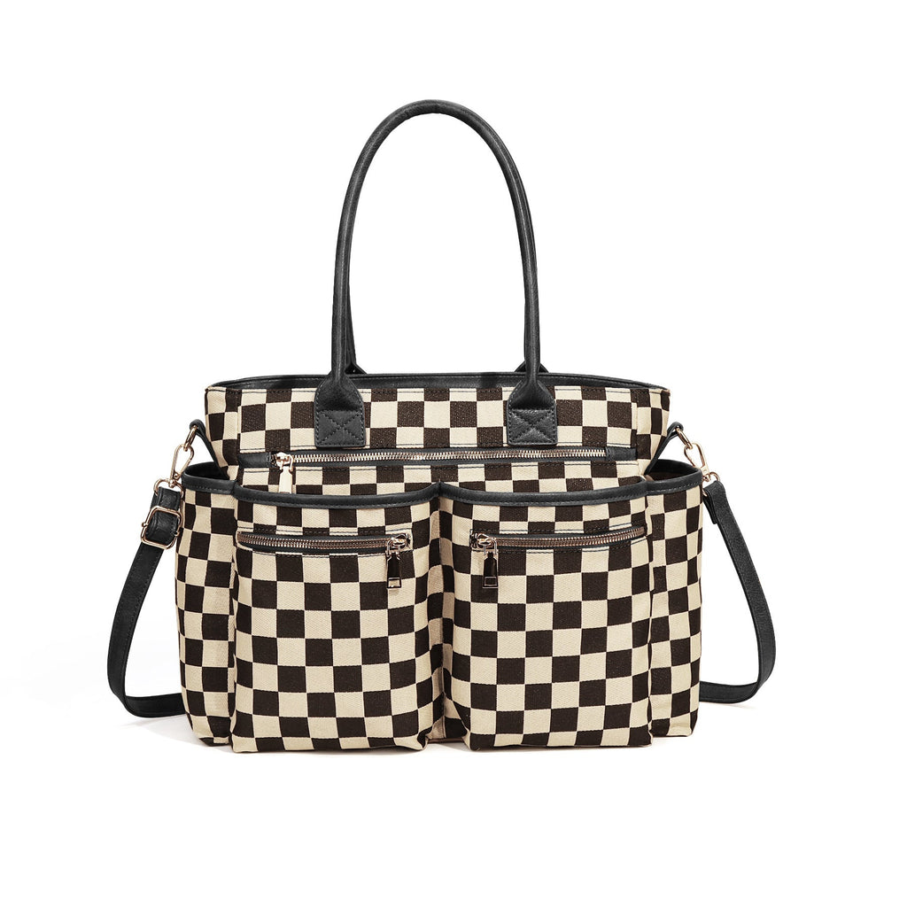 PREORDER: On-The-Go Checkered Organizer Tote RERUN 6.8.26 osym