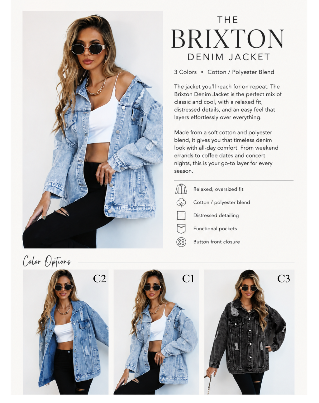 PREORDER: The Brixton Denim Jacket 8.3.26 OSYM