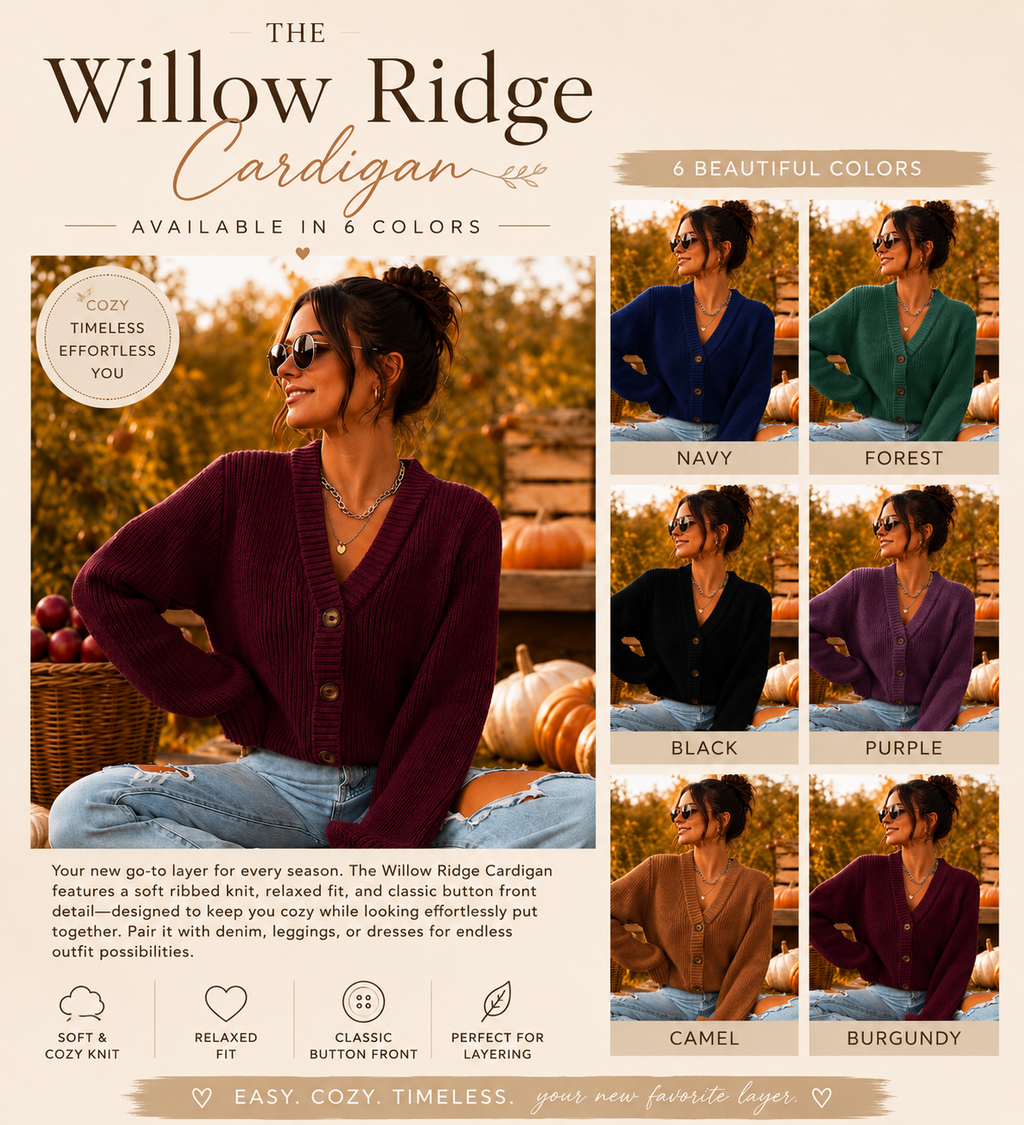 PREORDER: The Willow Ridge Cardigan 8.3.26