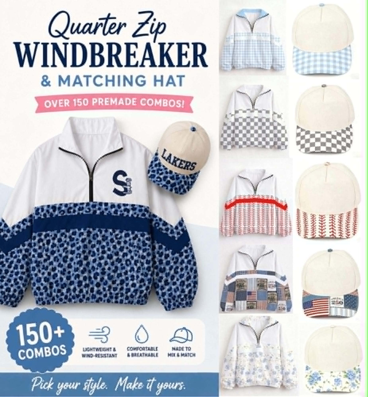 PREORDER: Customer Designed Mommy & Me Windbreaker RERUN -MUST PROVIDE MOCK # 8.24.26