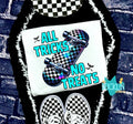 All Trick No Treats PNG Kids Digital Design Skateboard Sublimation Design