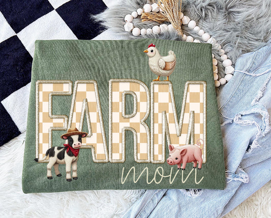 Farm Mom PNG 4H Digital Download Farm Sublimation