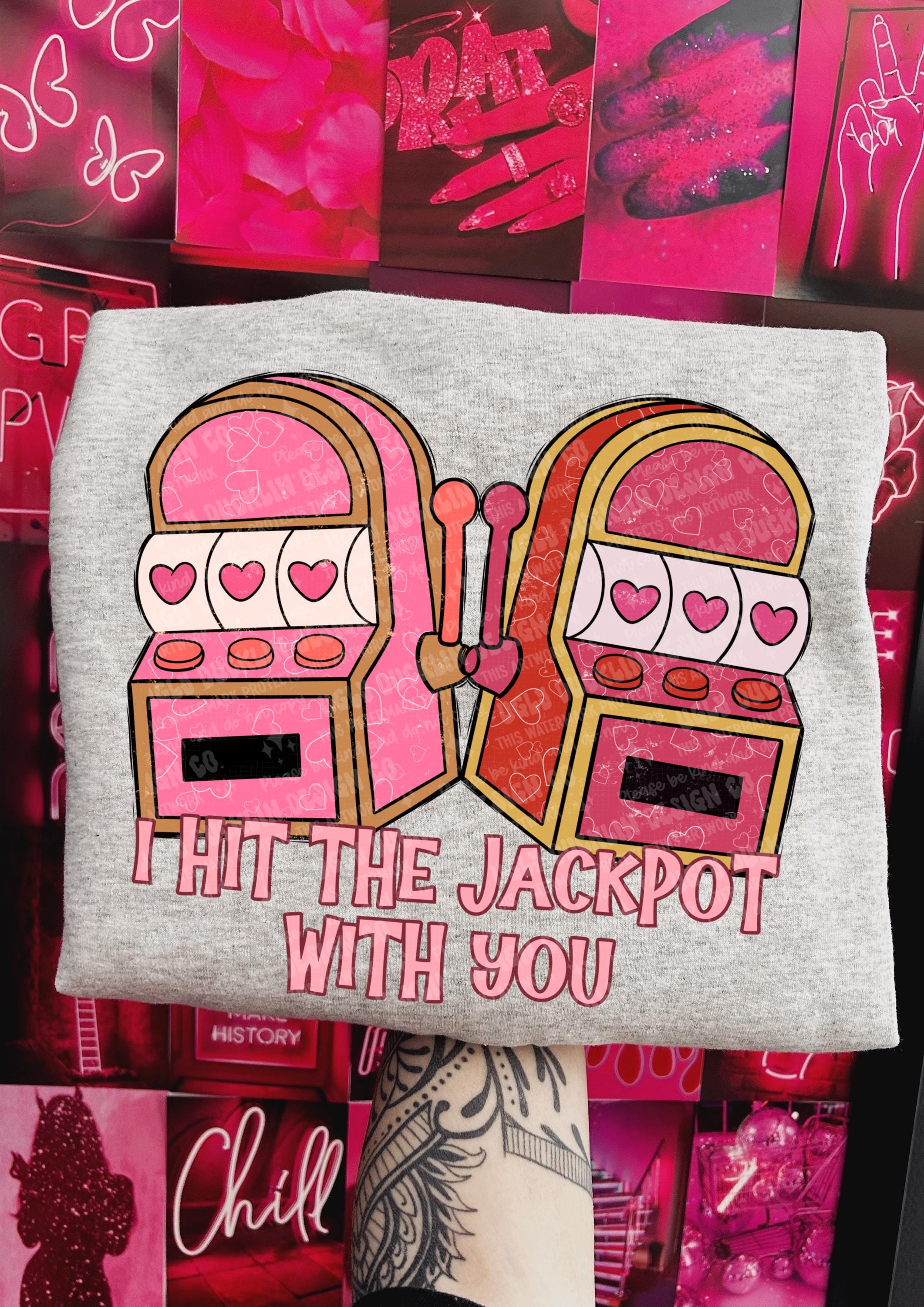Hit the Jackpot PNG Valentines Digital Download Love Sublimation