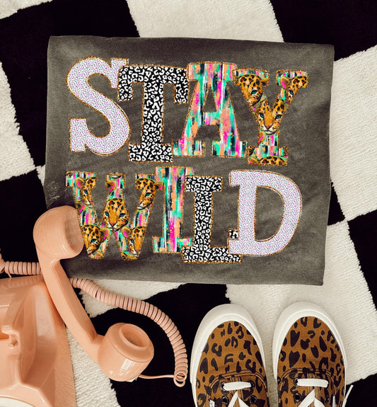 Stay Wild PNG Spring Digital Download Boho Sublimation