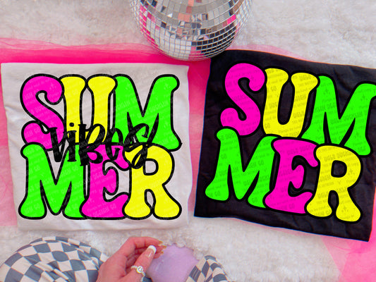 Neon PNG Summer Digital Design Sublimation Design