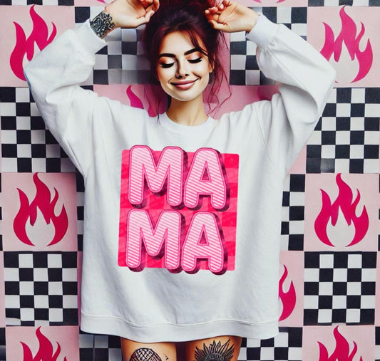 Mama PNG Hot Pink Digital Download Summer Sublimation Mothers Day Design