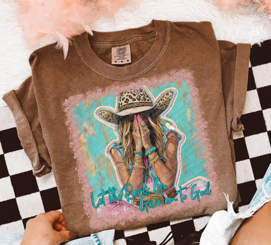 Let the Reins Go PNG Give it to God Digital Design Faith Sublimation Design