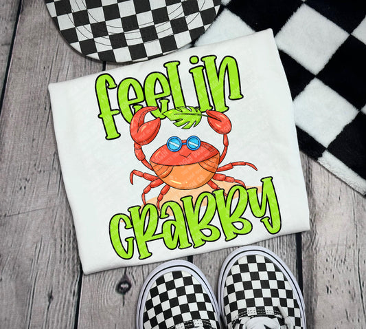 Feelin Crabby PNG Beach Digital Download Boys Sublimation