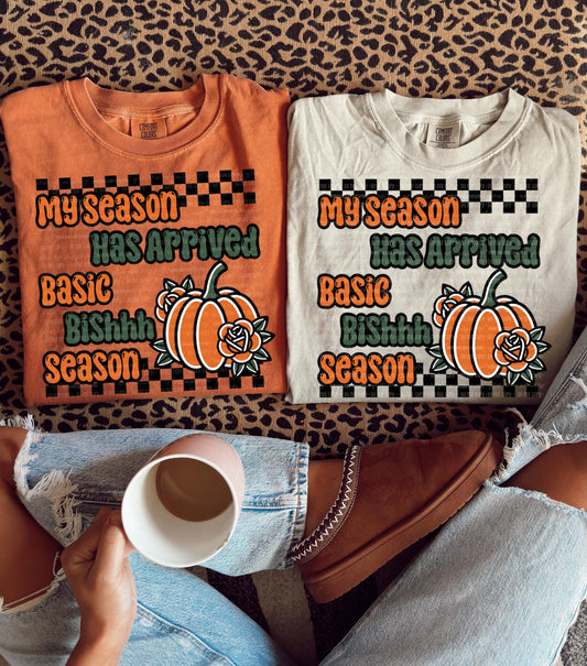Basic Bish Season PNG Pumpkin Spice Digital Design Pumpkin Sublimation Design