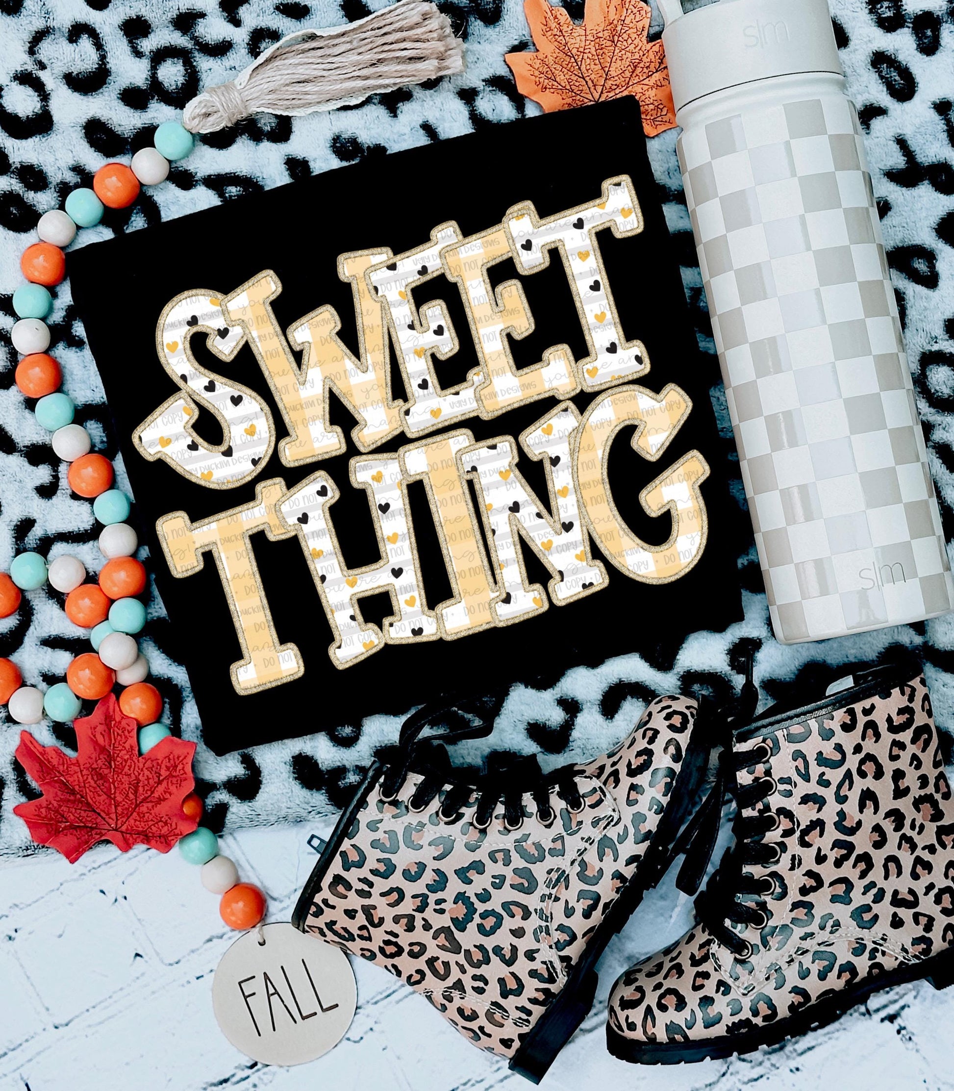 Sweet Thing PNG Faux Embroidery Digital Download Boho Sublimation
