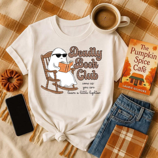 Deadly Book Club PNG Bookish Digital Download Ghost Sublimation