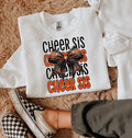 Cheer Sis orange PNG School Spirit Digital Download Cheerleader Sublimation