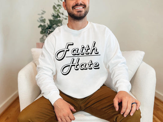 Faith over Hate PNG Unity Digital Design Faith Sublimation Design