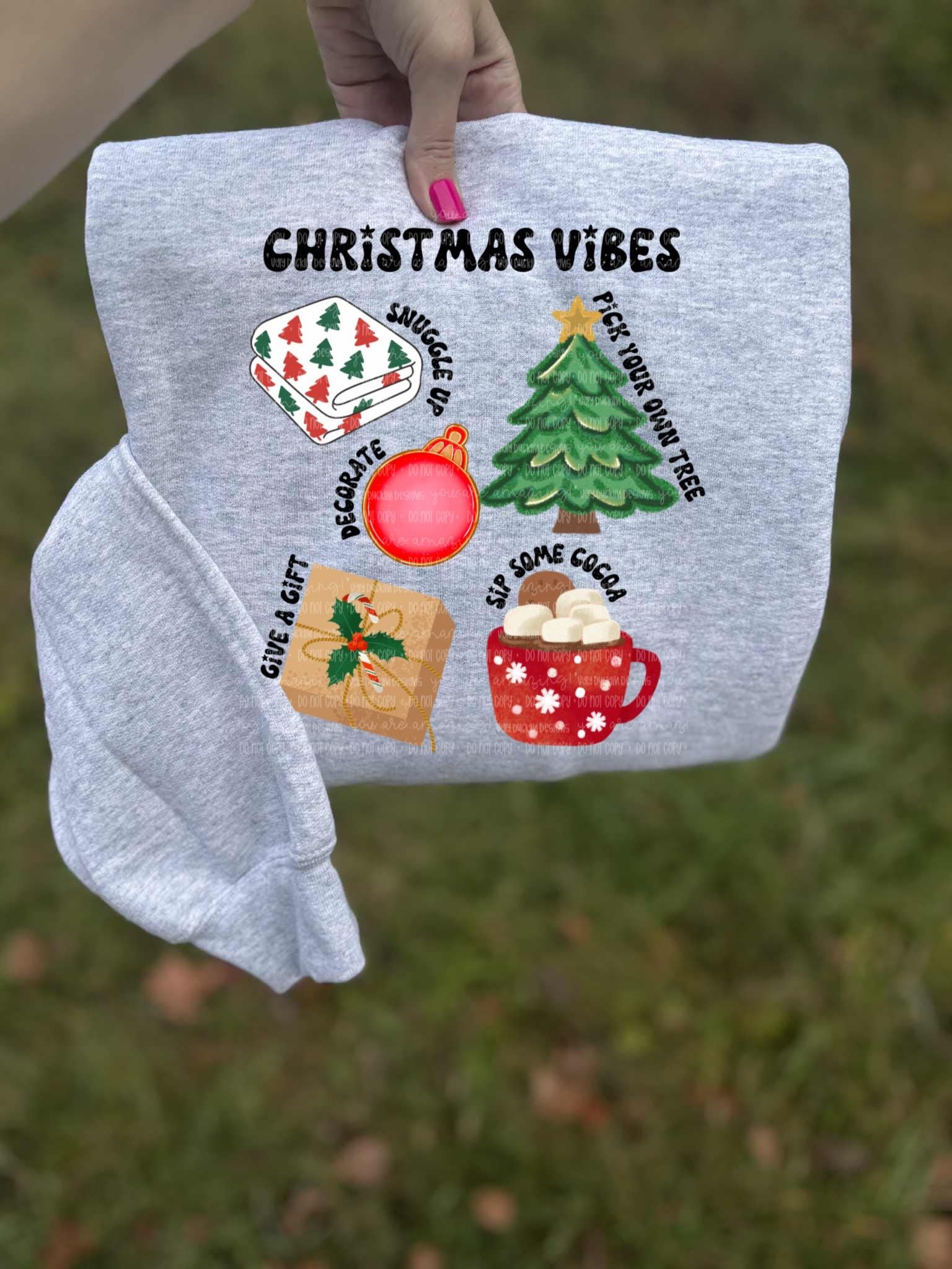 Christmas Vibes PNG Trendy Digital Design Christmas Sublimation Design